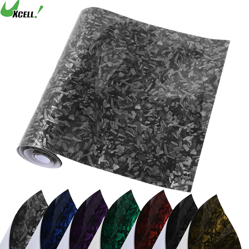 

Uxcell Flower Carbon Bright Finish Self-Adhesive Car Wrap Film Auto Universal 30x150/200/300cm Vinyl Wrap Cover 5.5mil PET 1 Pc