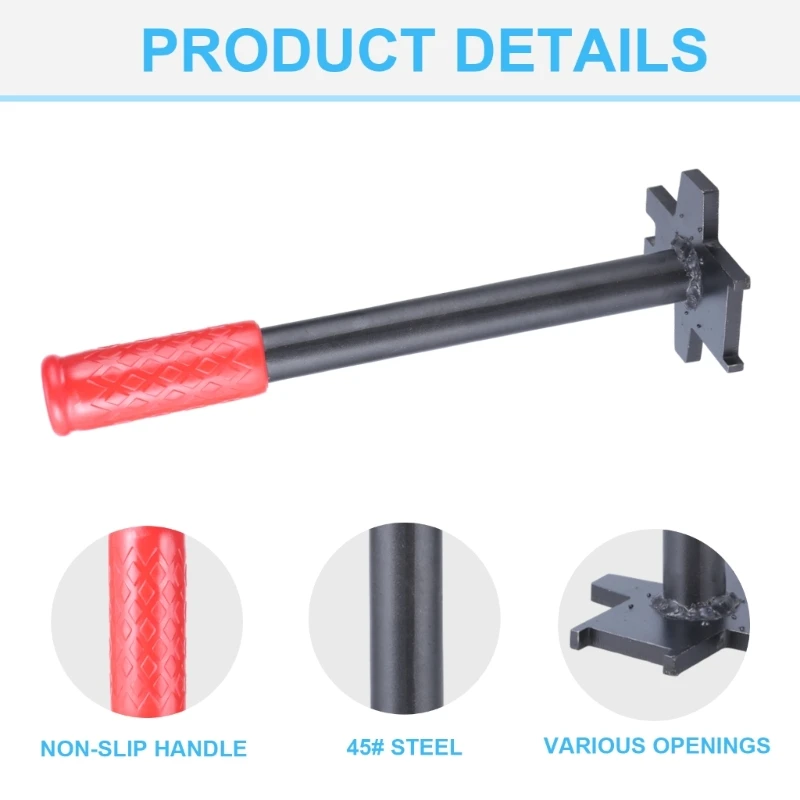 Heavy Iron Barrels Wrench for Opening 55 Gallon Drums 31cm Long Manual Oil Tanks Opening Wrench Barrels Opener Tool