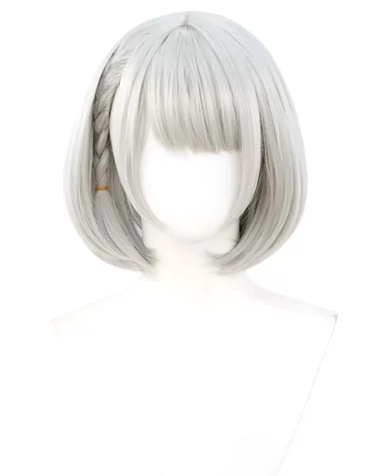 Women Game Delta Action Hackclaw Cosplay Short Gray Bob Heat Resistant Synthetic Hair Wig
