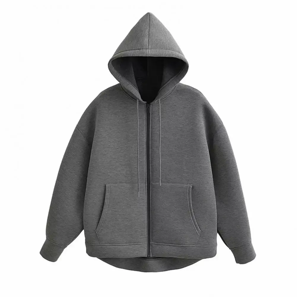 2024 Women Hoodie Spring And Autumn New Oversize Hooded Zipper Hoodie Casual Street Loose Cotton Jacket Coat Women's Cardigan