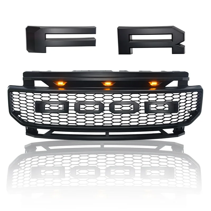 Modified For F250 For F-250 Radiator Grille 2020 2021 Front Bumper Grills Mesh Cover Racing Grill Front Grills Raptor Grille