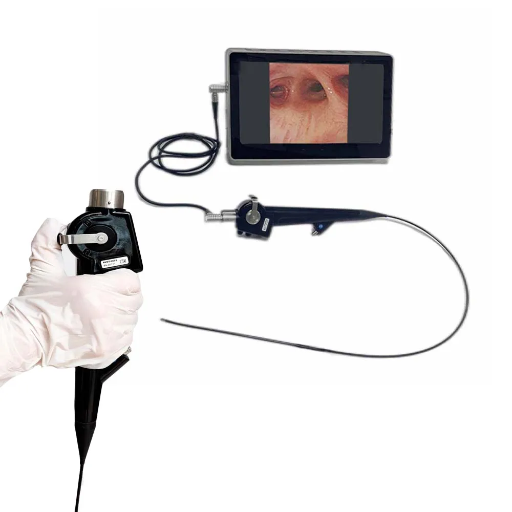 Portable Medical 2.8mm Flexible Bronchoscopy Instruments Video Laryngoscope Endoscope With Working Channel