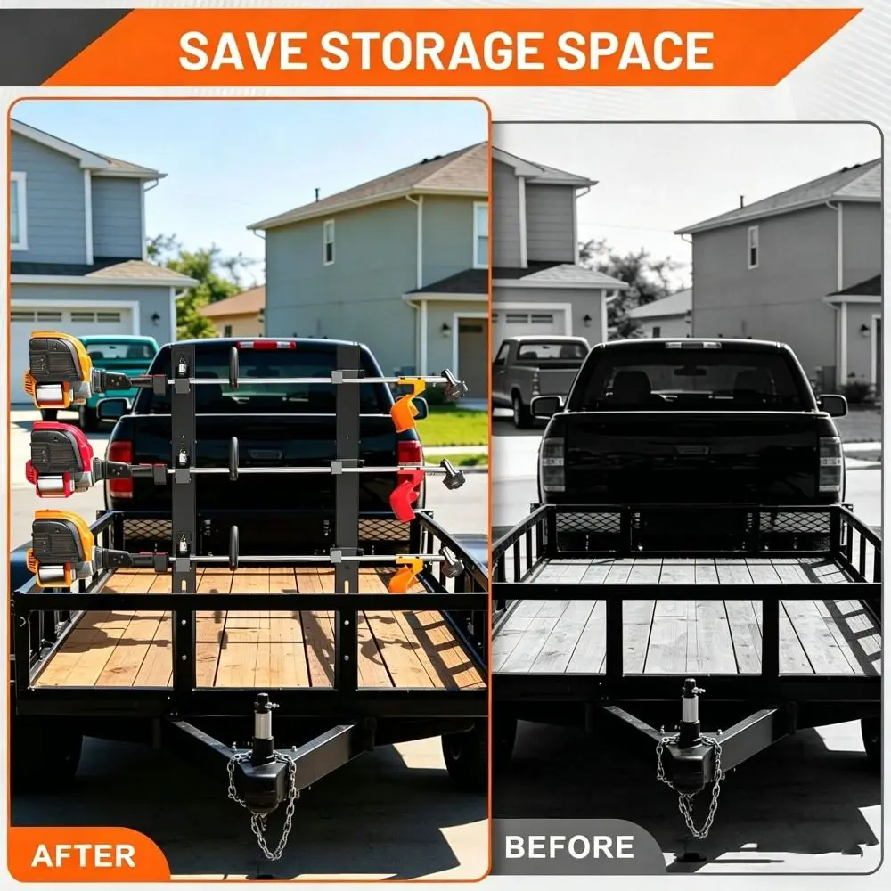 Heavy Duty Lawn Mower Storage Bracket Metal Thickened Solid Steel Garden Tool Rack Weather Resistance Multiple Layer