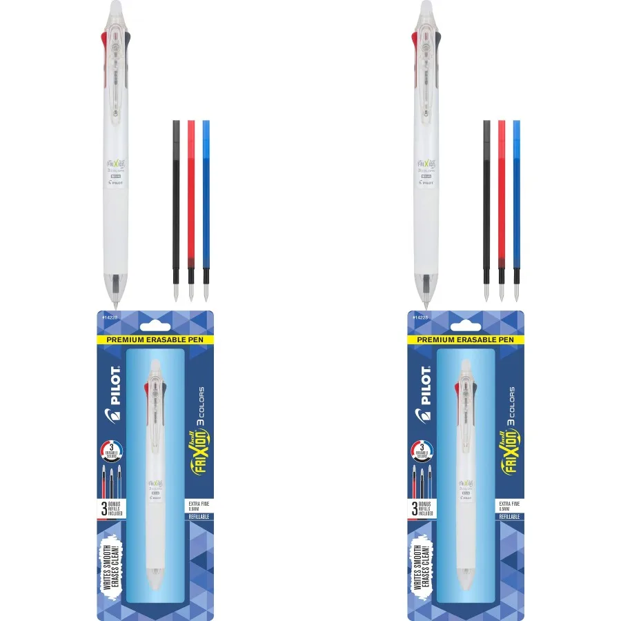 

Pilot FriXion Ball Multifunction Erasable Refillable Included Retractable Gel Pen Extra Fine Point 0.5 mm White Barrel Single P