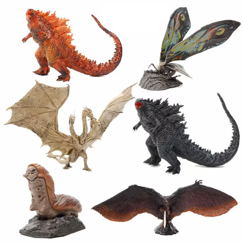 6pcs/set Movie Godzilla Dinosaur Godzilla Mothra  Ghidorah PVC Action Figure Model Toys 11cm