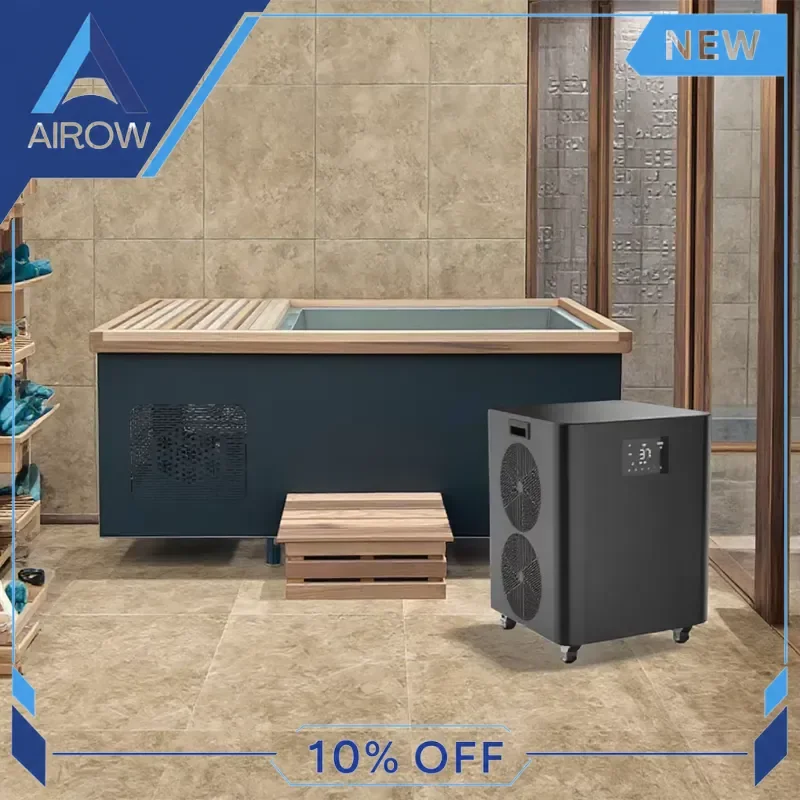 for Cold Plunge Tub Wood Ice Bath Pod with Chiller Bundle Cooling System for Sauna Therapy Recovery Sports Athletes Home Gym