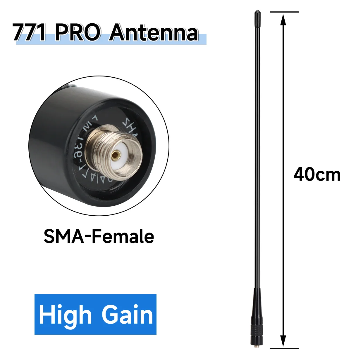 UV-771 PRO Antenna Dual Band SMA- Female For Quansheng UV-K5 UV-K6 TK11 Iradio UV-98 PLUS BinTolk BT8200 BT8000 Walkie Talkie