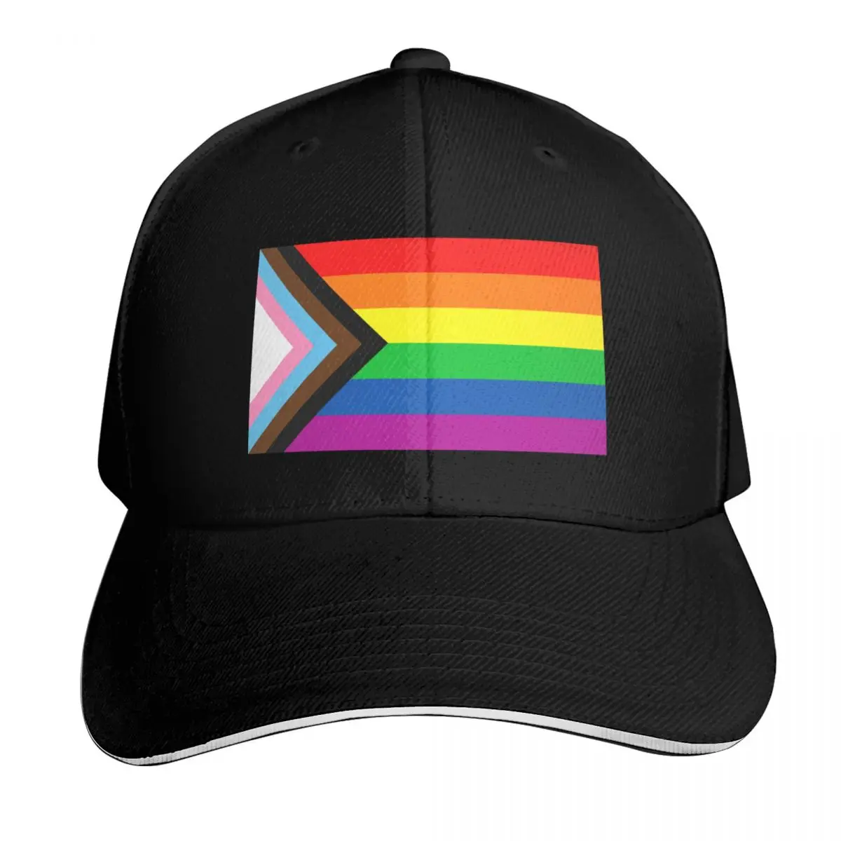 Progress Pride Flag Baseball Cap Curved Brim Classic Fit Low Profile Unstructured Unisex for Men Women