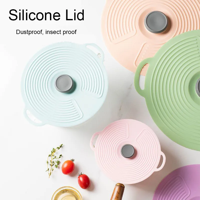 

5 in 1 Silicone lids Covers Mason Jar Lids Cover For Cans Reusable Leakproof Silicone Pot Mug Cup Lid Covering Jar