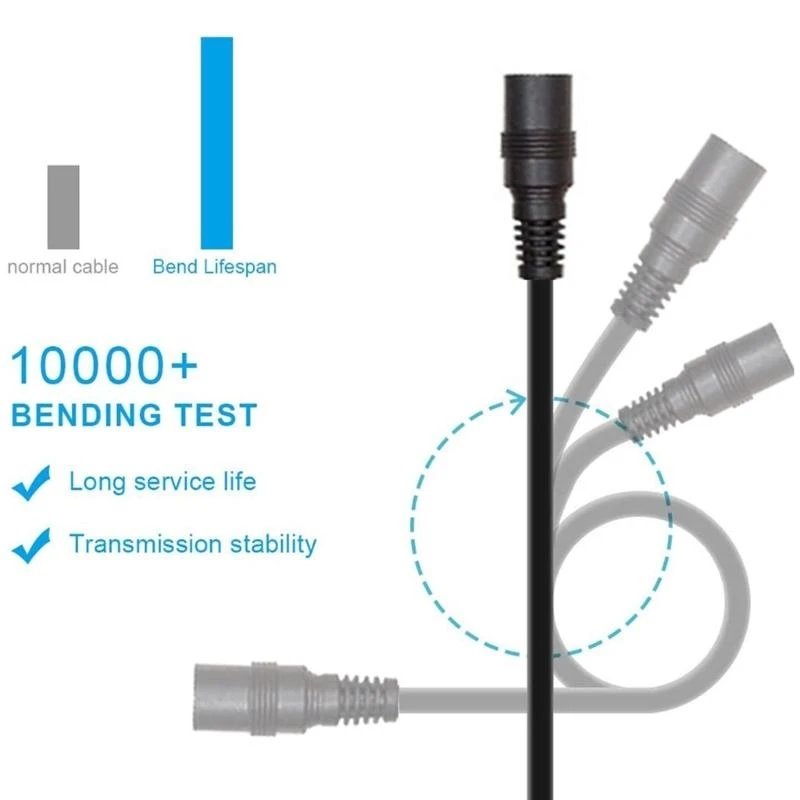 USB 5V to DC5521 Power Adapter with 8 Replaceable Connectors Converters