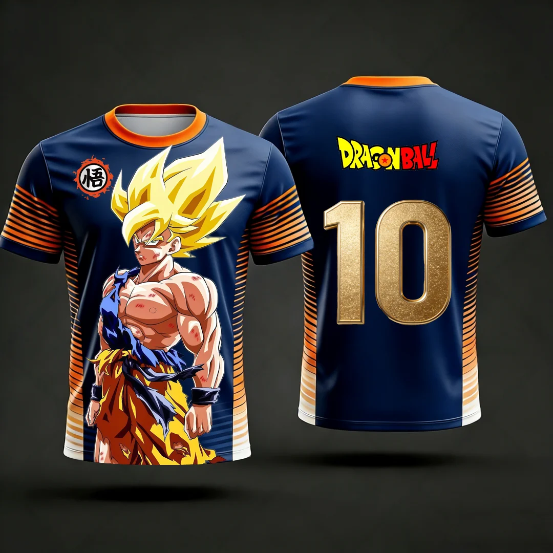 2026 New Dragon Ball Goku Anime Graphic T-shirt Sports Dry Quickly Men's T-Shirt Children's Clothing Tee