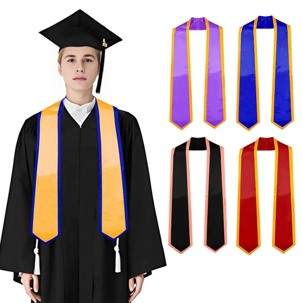 Adults Graduation Stoles Colorful Student Graduation Stole Plain Graduate Honor Stole 72-Inch Long Unisex Plain Graduation Stole