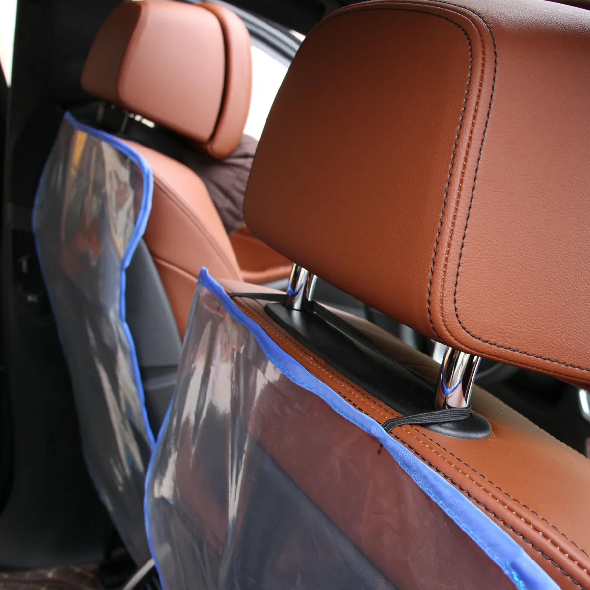 Two Pieces Car Seat Back Protector Anti-dirt Mat PE Film Seat Back Child Anti-step Anti-dirt Mat
