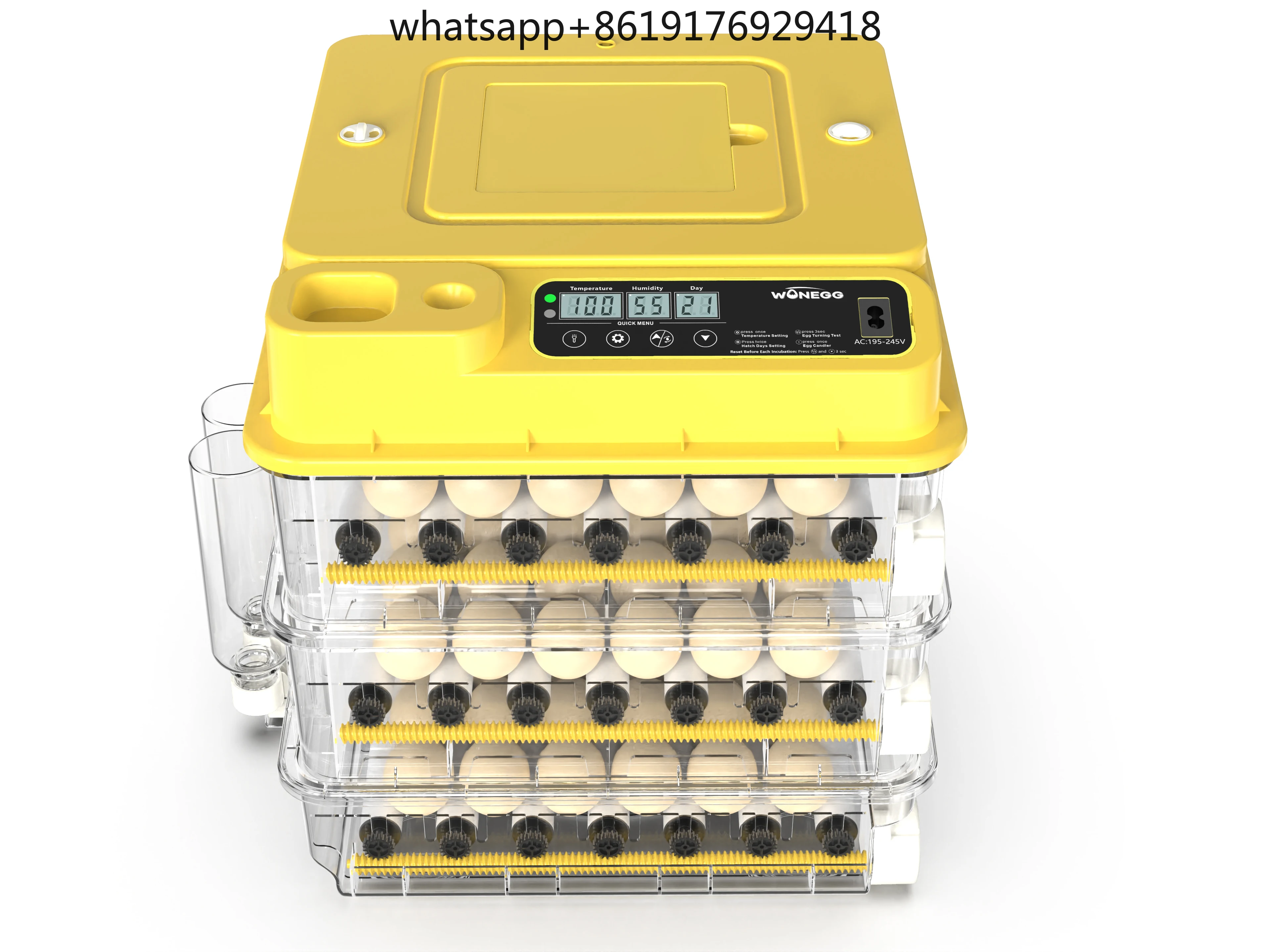 Incubadora de huevos HHD 216, incubadora de aves de corral completamente automática, incubadora de huevos de gallina