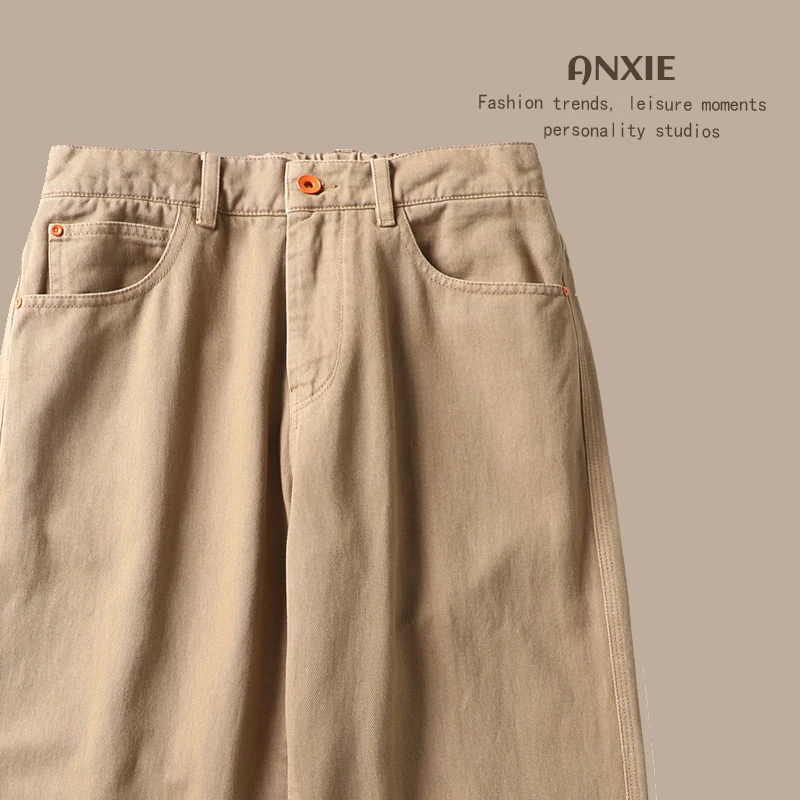 

Brand Retro Straight Leg Casual Long Pants ex Workwear Trousers Versatile Classic Cotton Long Sve irt