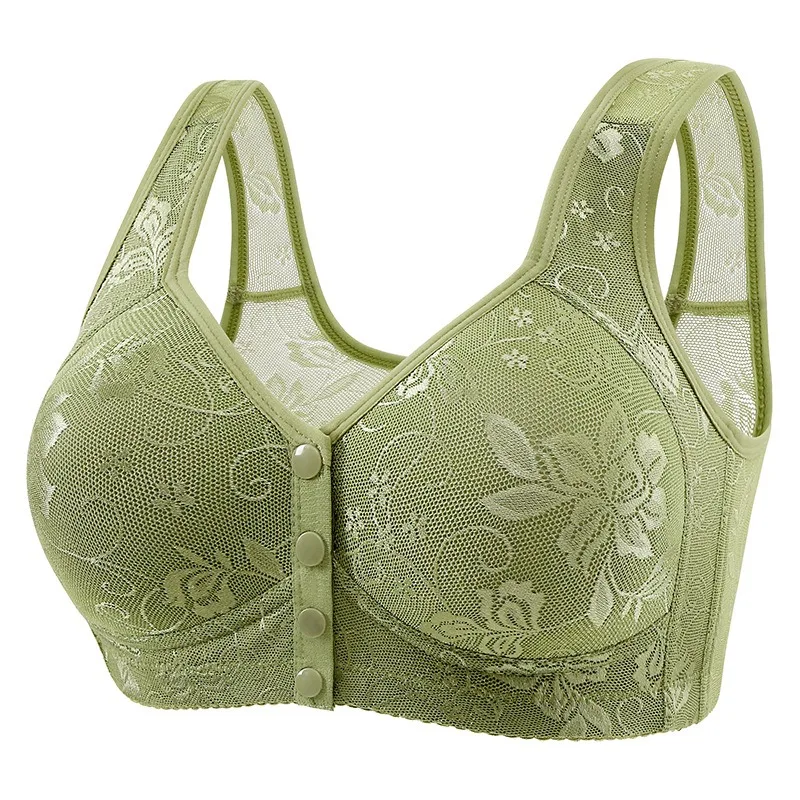 Tank-Style Mädchen-BH, Übergröße, Vorderverschluss, Still-BH, atmungsaktives Mesh, Damen-BH, dünn, ohne Bügel, stützend, fester Cup
