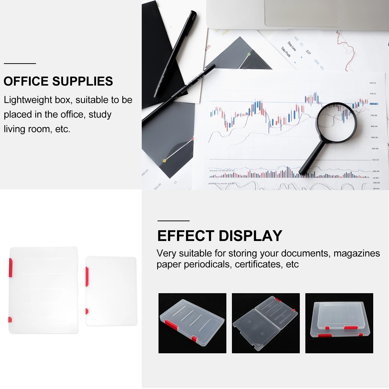 

2pcs A4 File Storage Boxes Document Organizer Lightweight Magazine File Holders Desktop Storage Container For Office