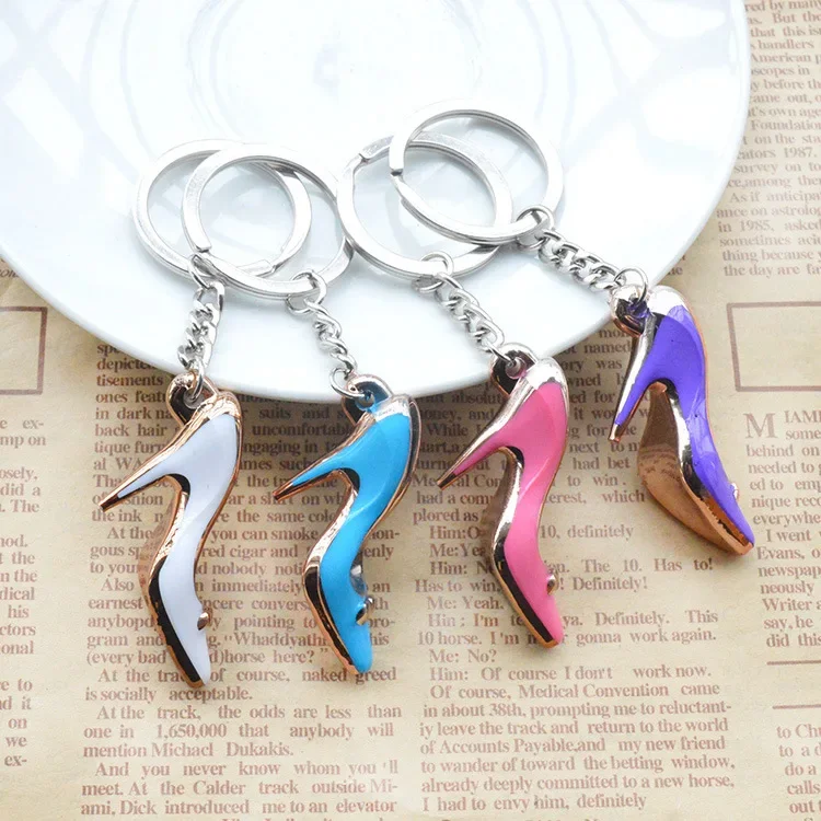 1PCS Cute cartoon keychain high heel key ring chain bag pendant car pendant For Women Jewelry  YS-253