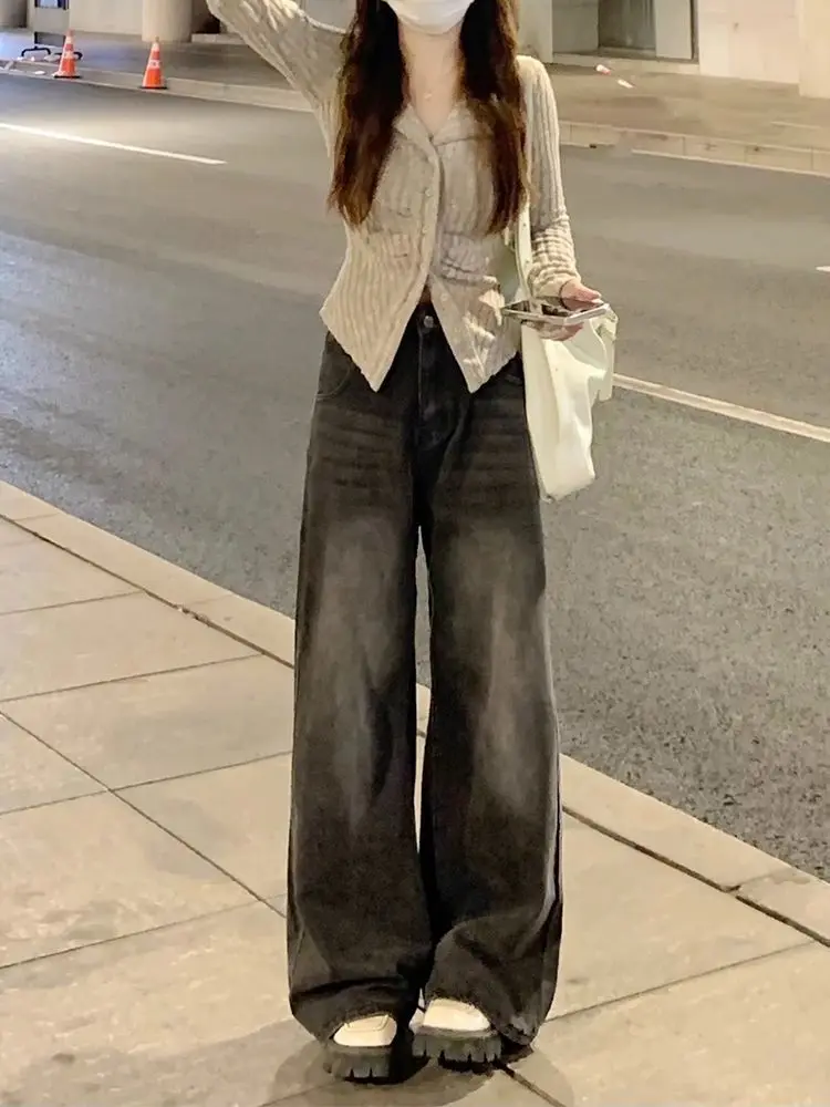 Calças jeans largas para mulher festa clube noite namoro ocasião feminina denim moda sexy elegante chique elegante quadril