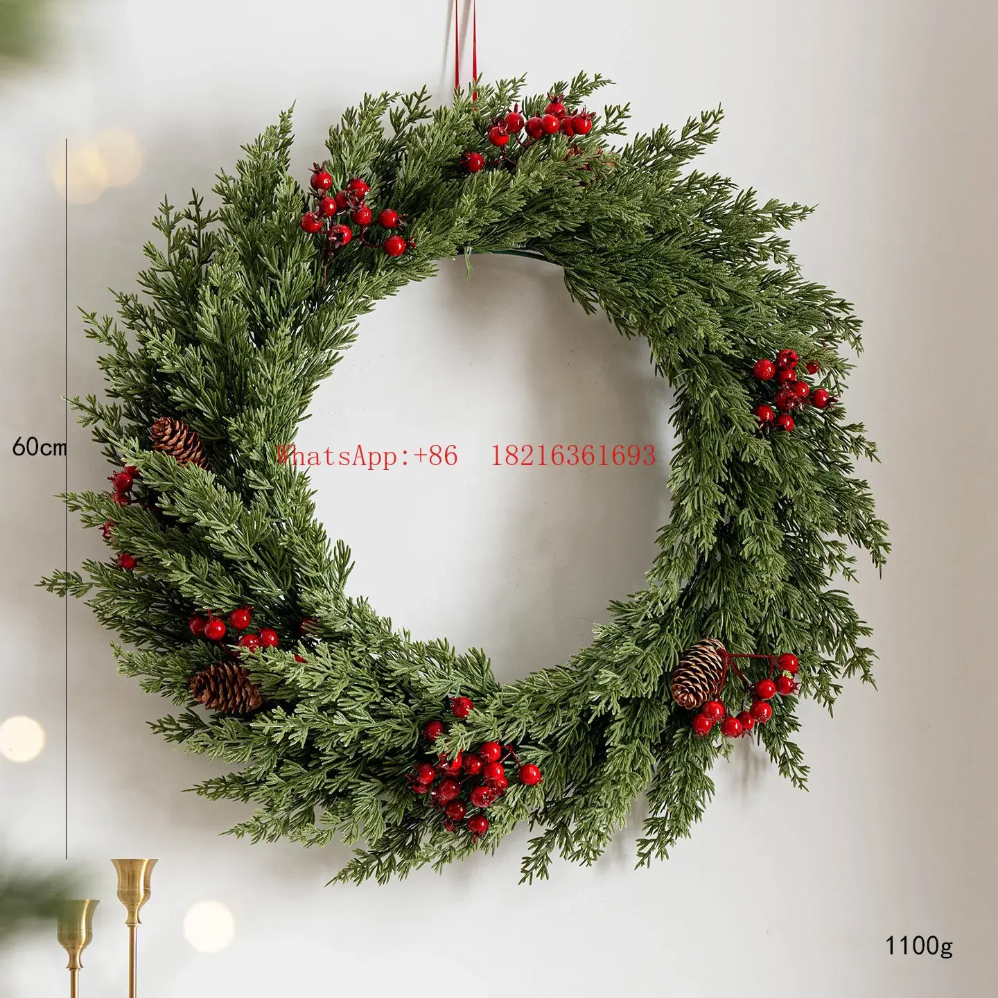 Limited Offer Christmas Decorative Wreath Door Hanging Window Wall Scene Decoration Arrangement New Christmas Wreath