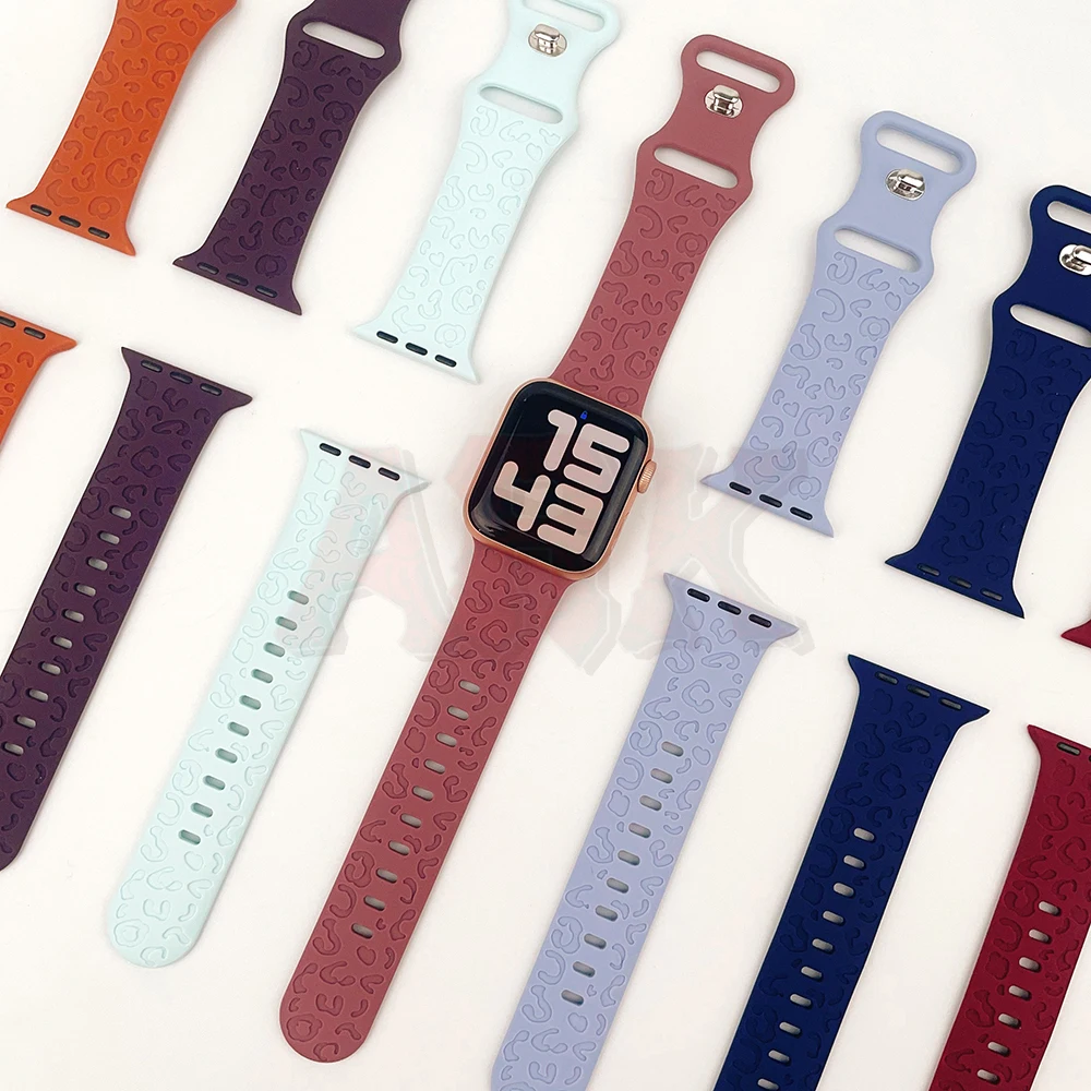 Silicone Strap for Apple Watch Band 49mm 44mm 45mm 42mm Belt Bracelet IWatch Series 6 5 4 SE 7 8 Ultra 49mm High Quality Band