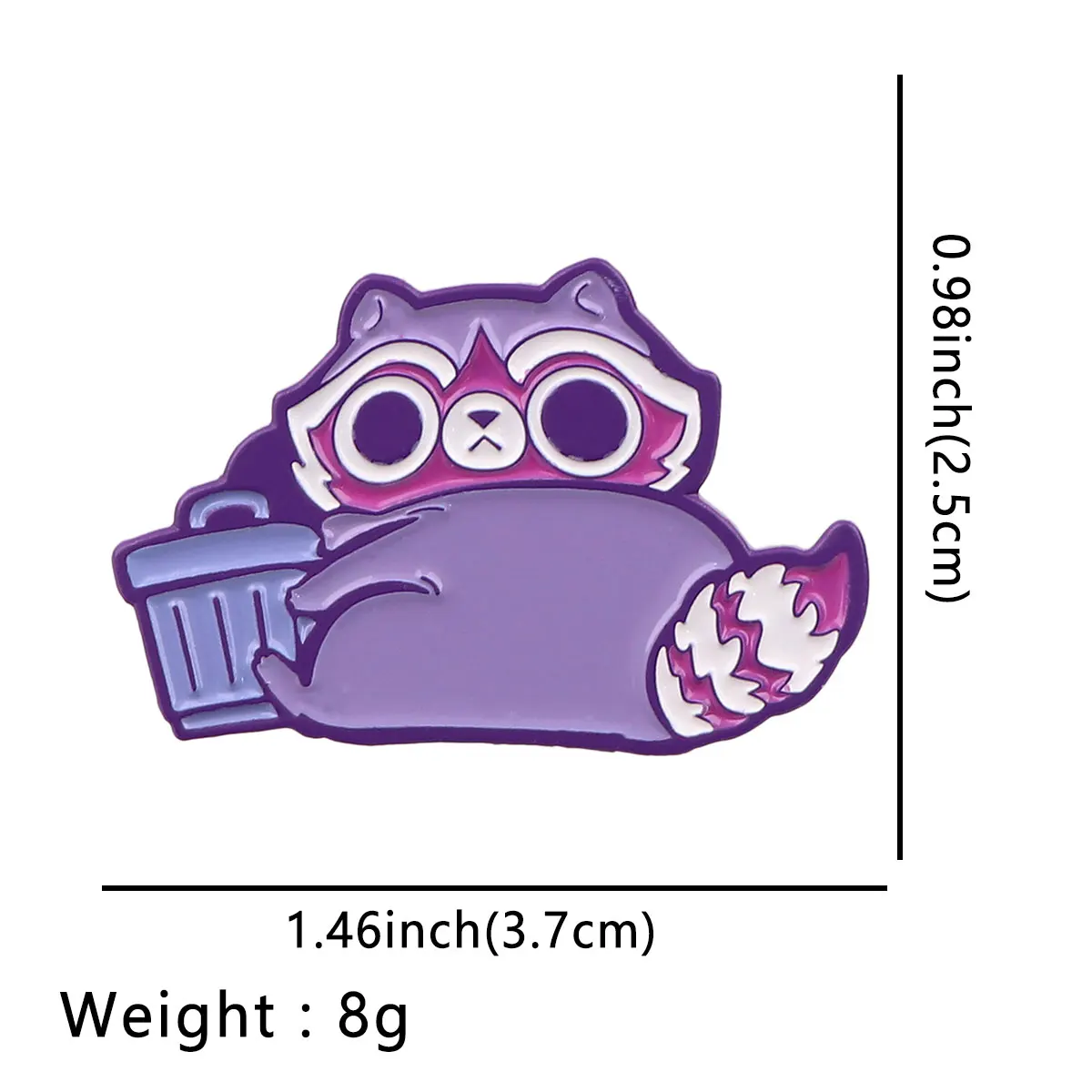 Kawaii Purple Raccoon Enamel Pin Lapel Pins for Backpacks Brooches Badges on Backpack Brooch for Clothes Jewelry Friends Gifts