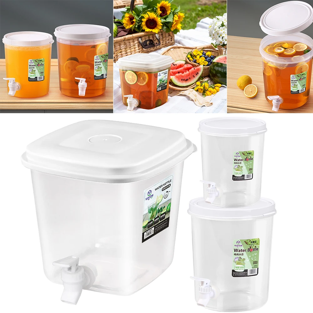 

Дозатор для напитков в холодильнике большой емкости 3,5 и 5 литров с крышкой идеально подходит для сока, молока, лимонада и холодной воды