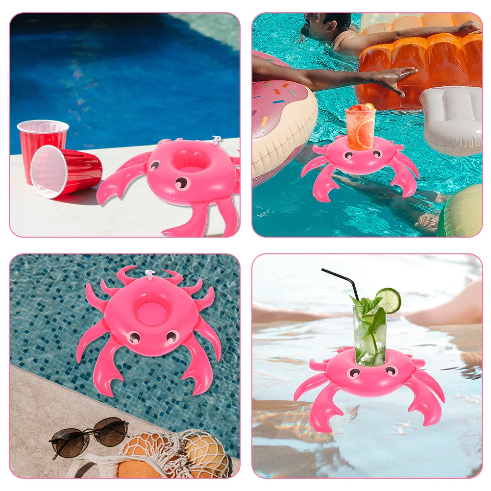 

2Pcs Floating Cup Holder Inflatable Drink Float for Pool Party Convenient and Cute Accessory for Water Events Pool Drink Holder