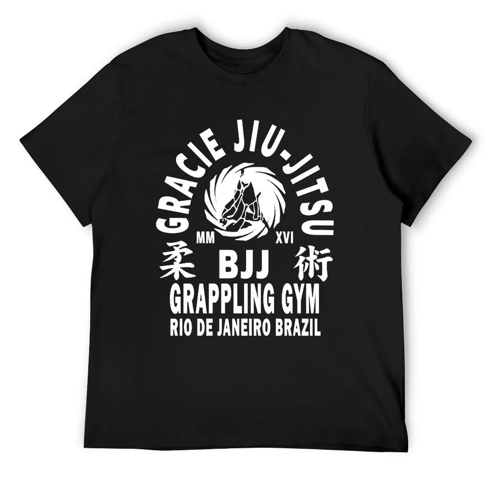 

Gracie Jiu Jitsu T-Shirt sweat cotton graphic tees plain summer shirt mens white t shirts