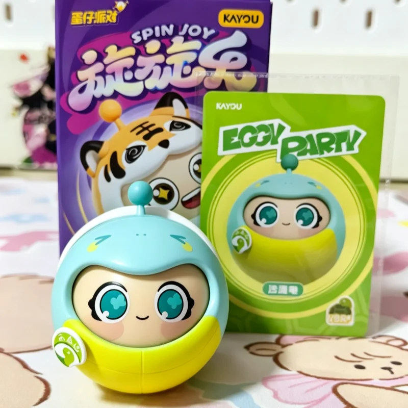 Original KAYOU Eggy Party The First Round Of Spinning And Playing Cute Animal Group Dolls Blind Box Anime Models Gift Toys