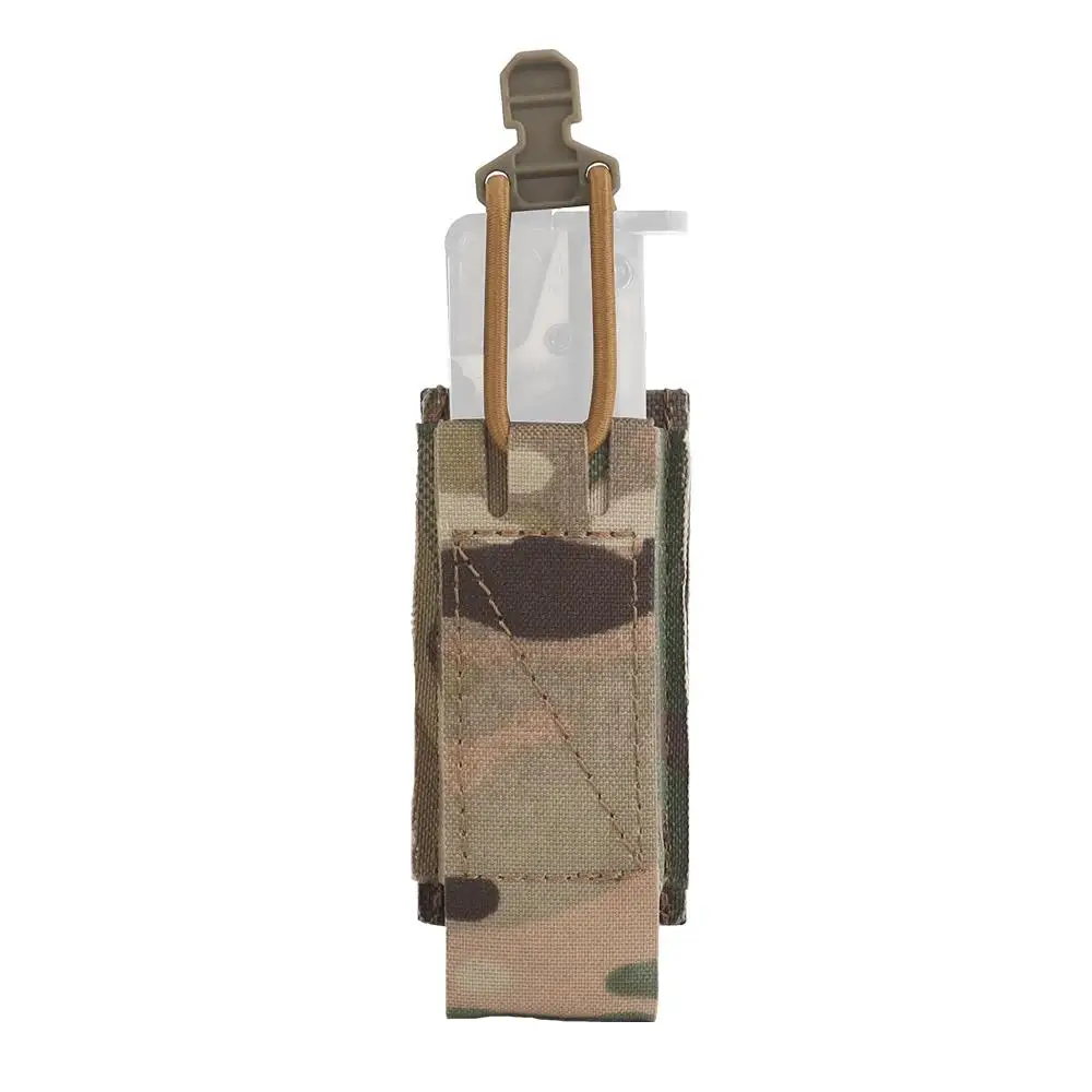 Bolsa táctica para revistas de 9mm, Molle de liberación rápida para caza, Airsoft, bolsa individual Mag, funda elástica para linterna, cinturón de combate