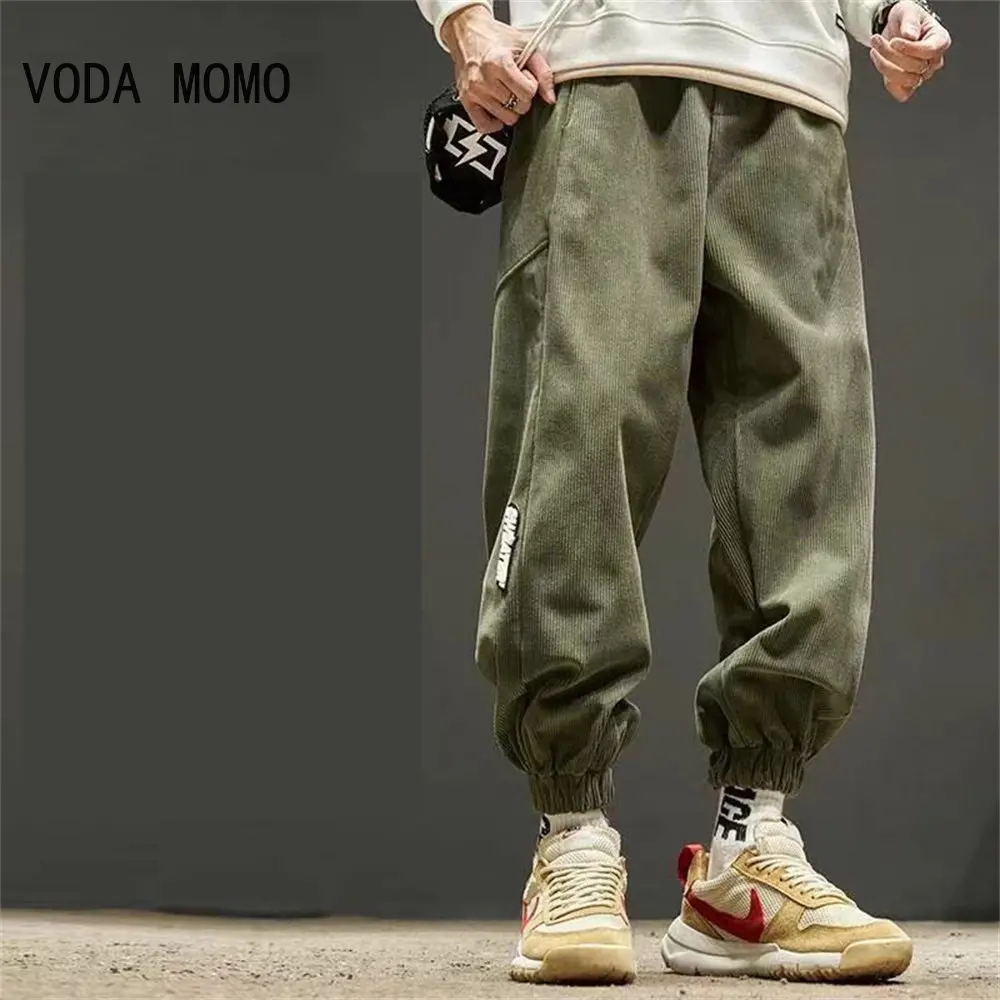 

2025 Corduroy Harem Pants Men Joggers Men's Pants Korean Streetwear Men's Casual Pants Hip Hop Tracksuit M-3XL