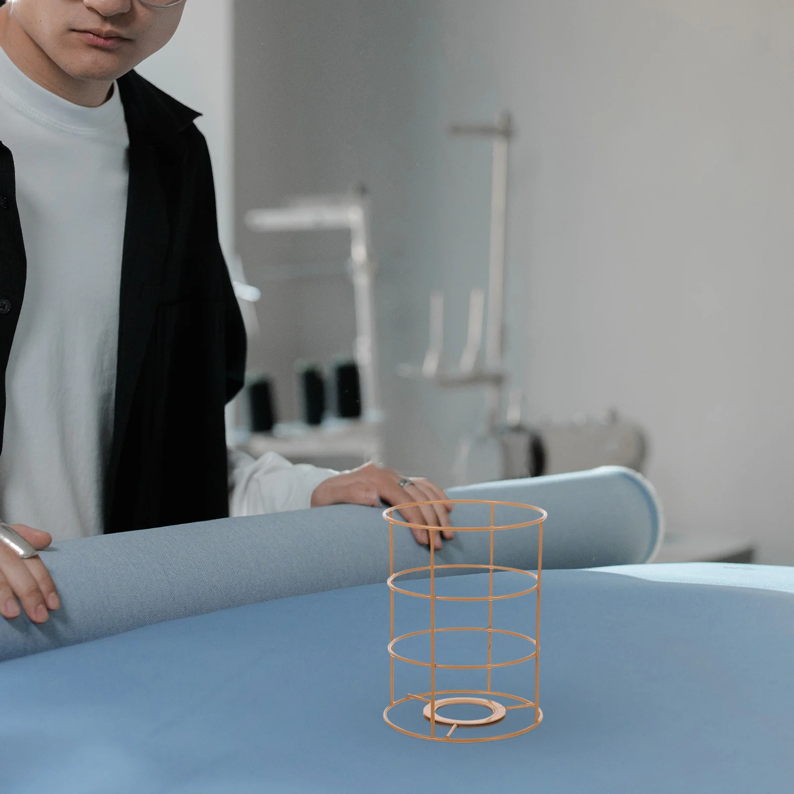 

Lampshade Frame Metal Cage Light Fixture For Floor Table Lamp Diy Shade Rack Modern Wire Holder Replacement Parts Decorative