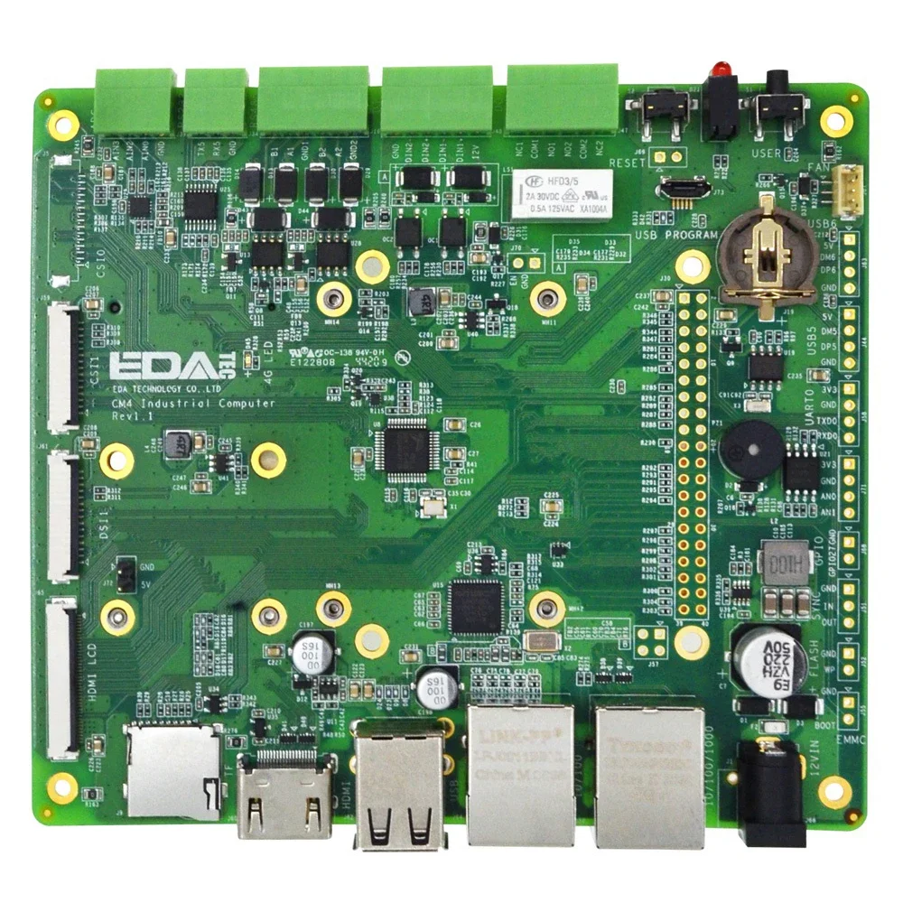 Based on Raspberry Pi Computing module CM4 Industrial embedded computer ED-CM4 Industrial