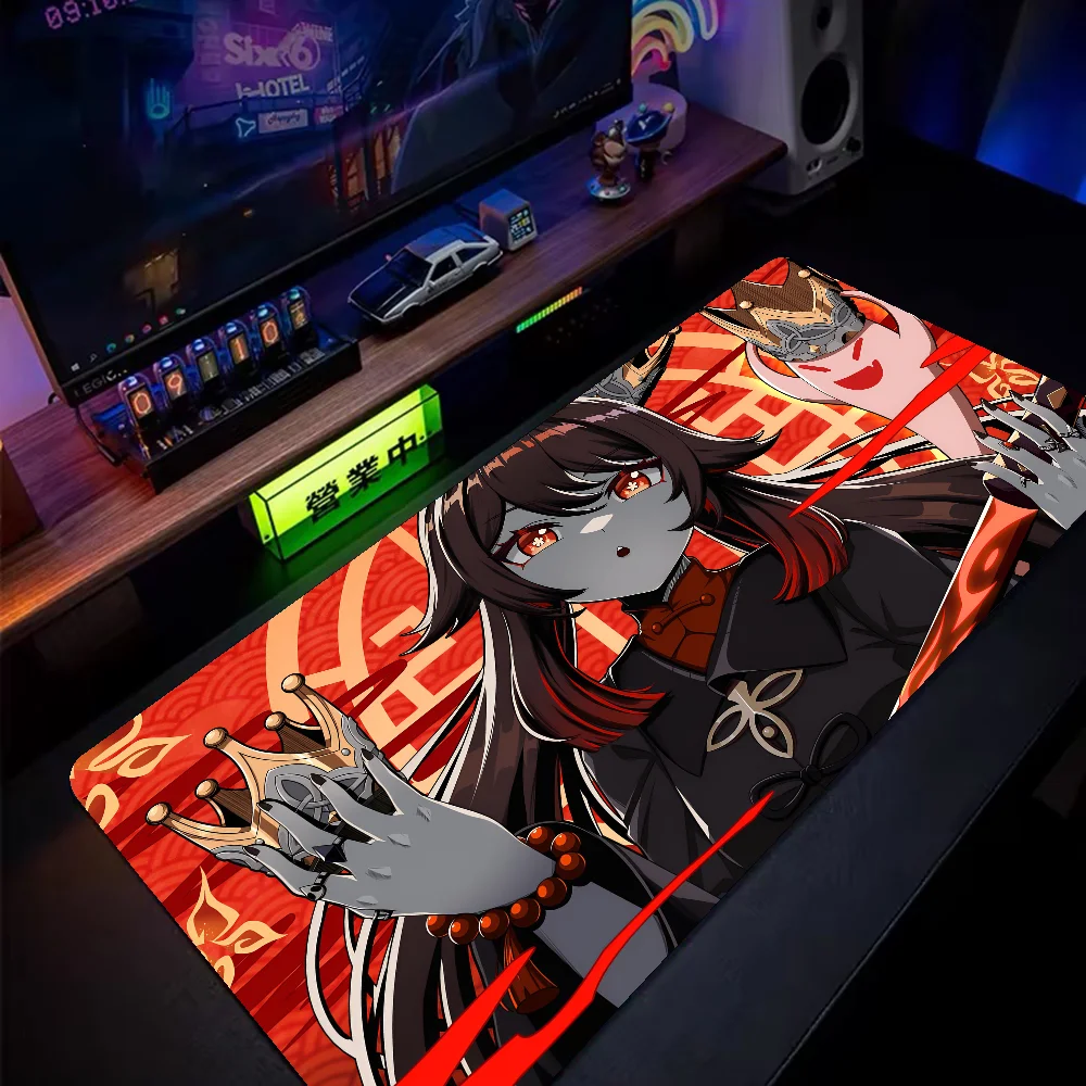 

Genshin Impact Hu Tao Anime Mousepad Mouse Mat Desk Mat Large Gaming Accessories Prime Gaming XXL Keyboard Pad