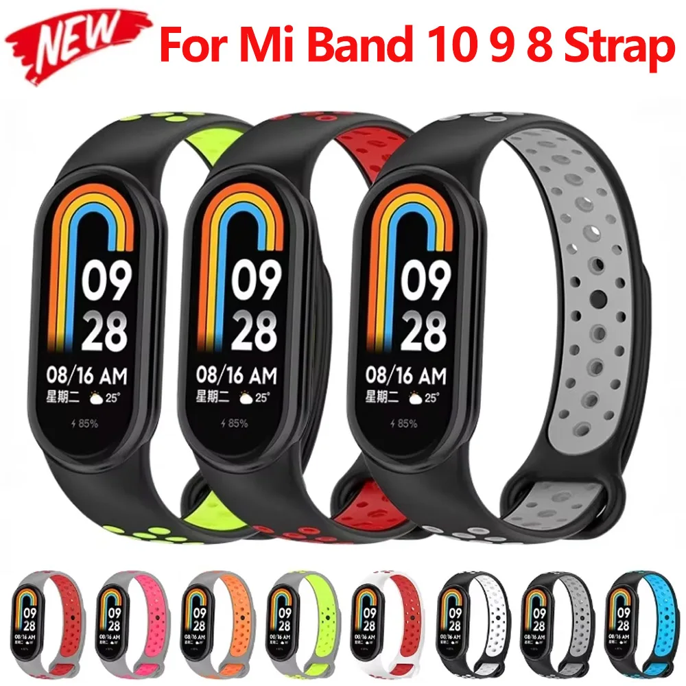 

Silicone Strap for Xiaomi Mi Band 10/9/8 Sport Smart Watch Accessory Bracelet Wristband for Mi Band 9/8 Replacement Belt Correa