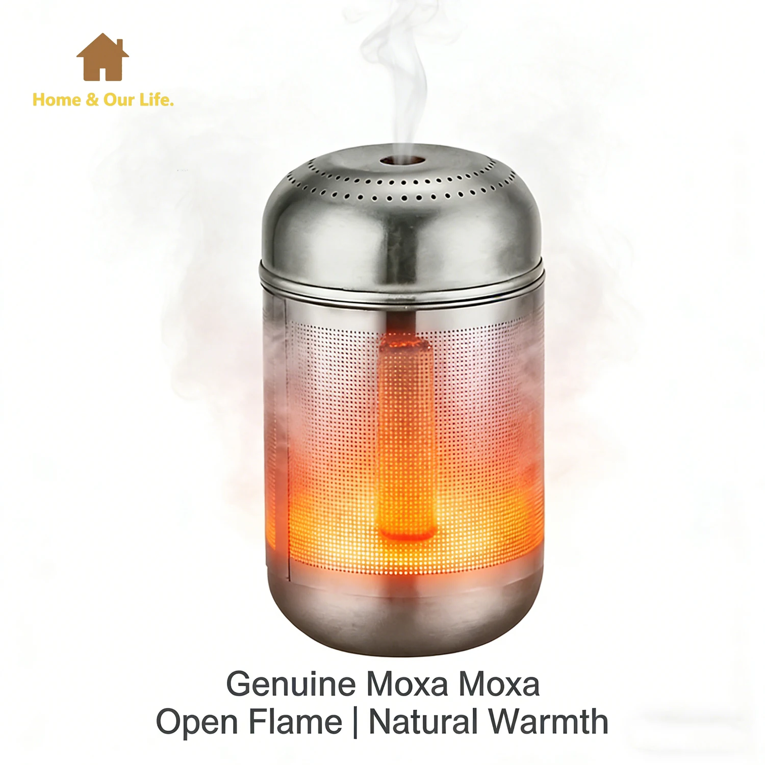 

Hand Warmer with Real Mugwort - Traditional Chinese Moxibustion Heater, Stainless Steel Portable Warmers for Hands,