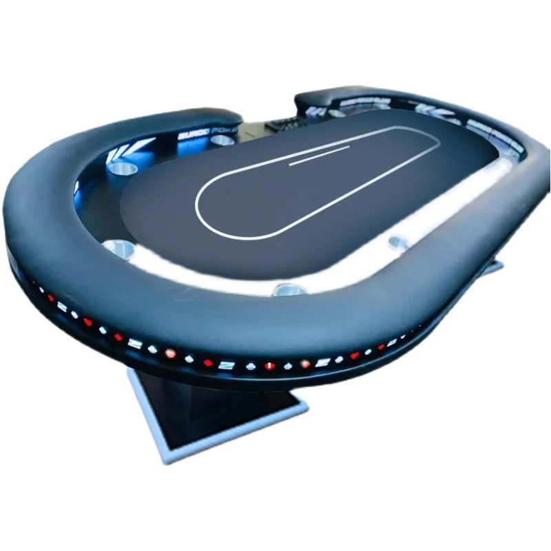 

Новый дизайн светодиодного стола для покера казино и Техаса, полностью индивидуальный стол для азартного покера на продажу