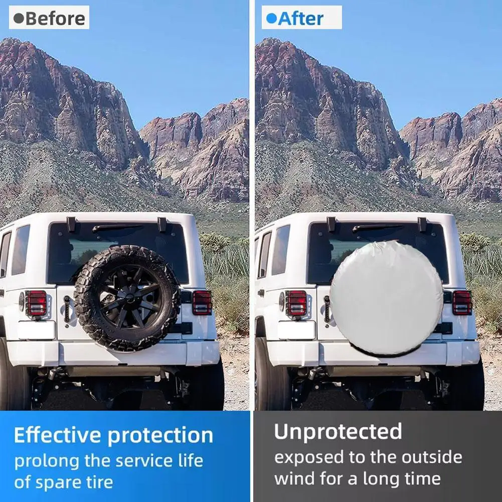    車のスペアタイヤカバーキャリートートポリエステルタイヤ車用ホイールカバー防塵車のタイヤ収納袋アクセサリー N0J8