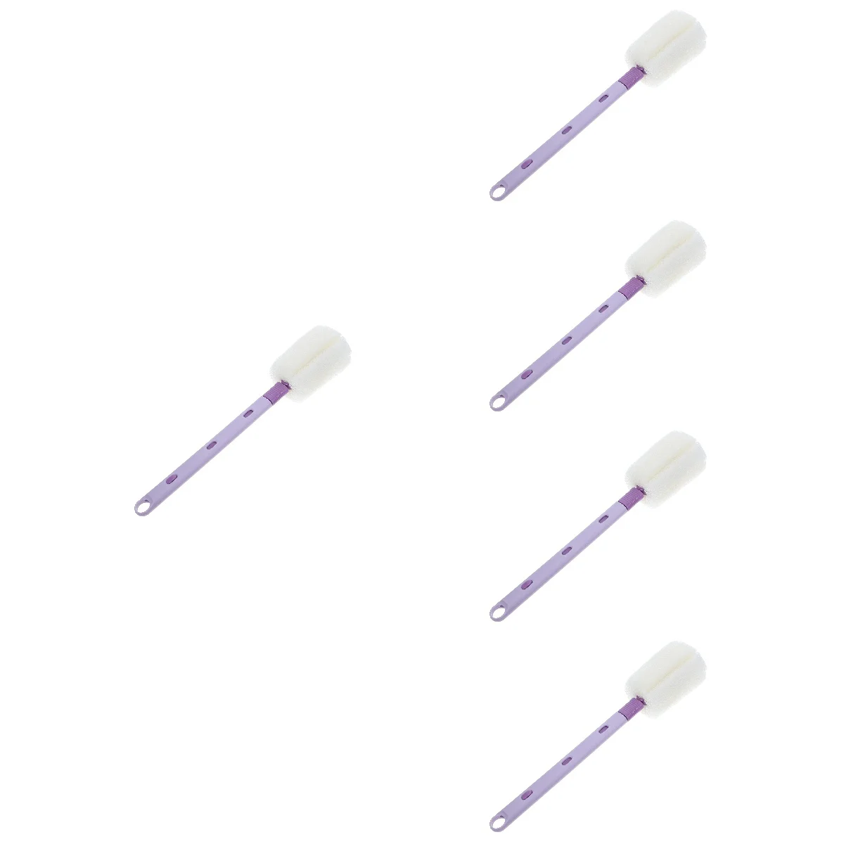 5pcs Bottle Cleaning Brush Long Handle Cup Soft Sponge Scrubber Washing Brush