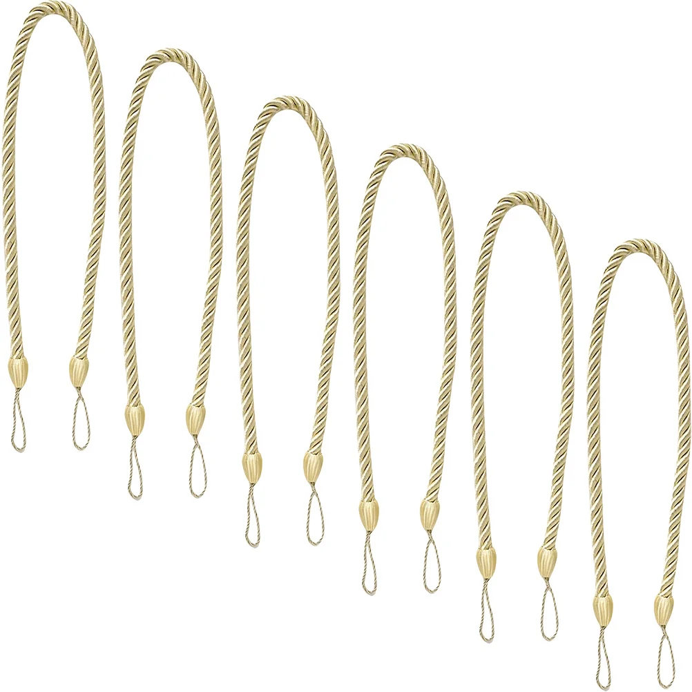 

6pcs Curtain Tieback Oxford Rope Adjustable Drapery Holdback For Window Sheer Thick Curtains Home Decor Living Room Bedroom