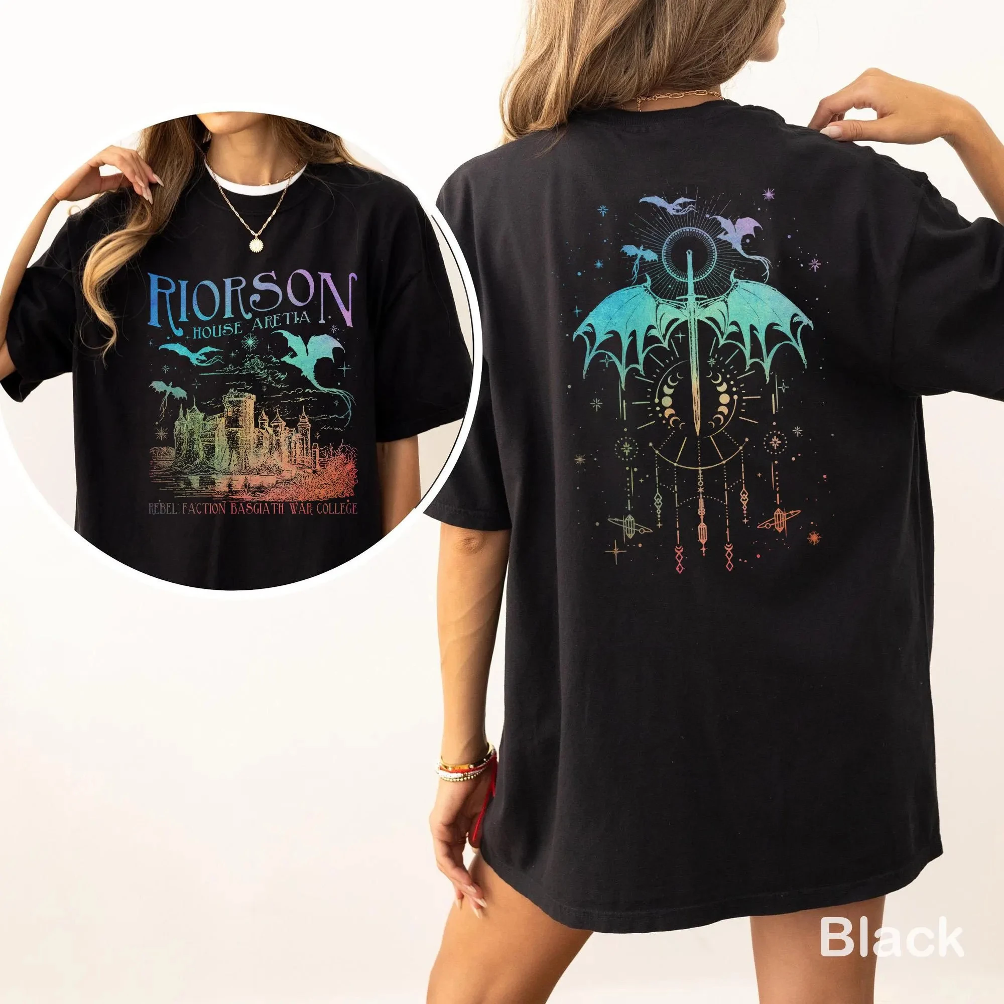 

Plus Size Summer Women's Vintage Basgiath War College T-Shirt Cotton Breathable Stylish Versatile Street Style Oversized