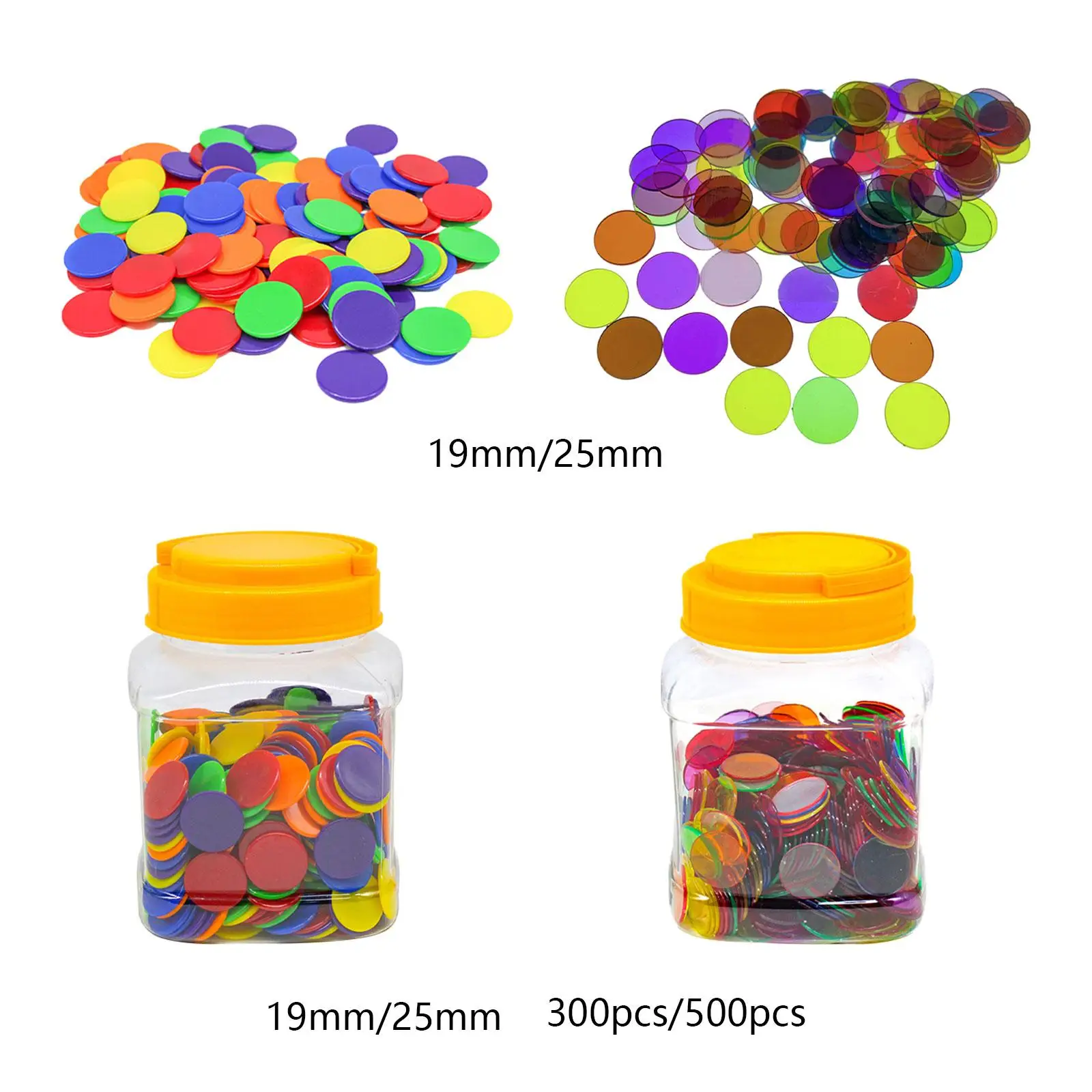 Math Manipulatives Counting Counters Markers for Kids Education Bingo Game Chips Assorted Colors for Learning Numbers and