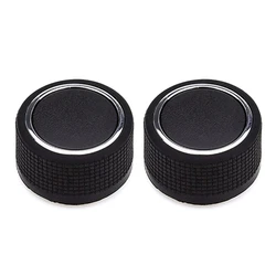 Set of 2 Compatible-for 22912547 Car Ac Knob Button Aluminum Alloy Air Conditioning Knobs Heat Control Broadcast Switch