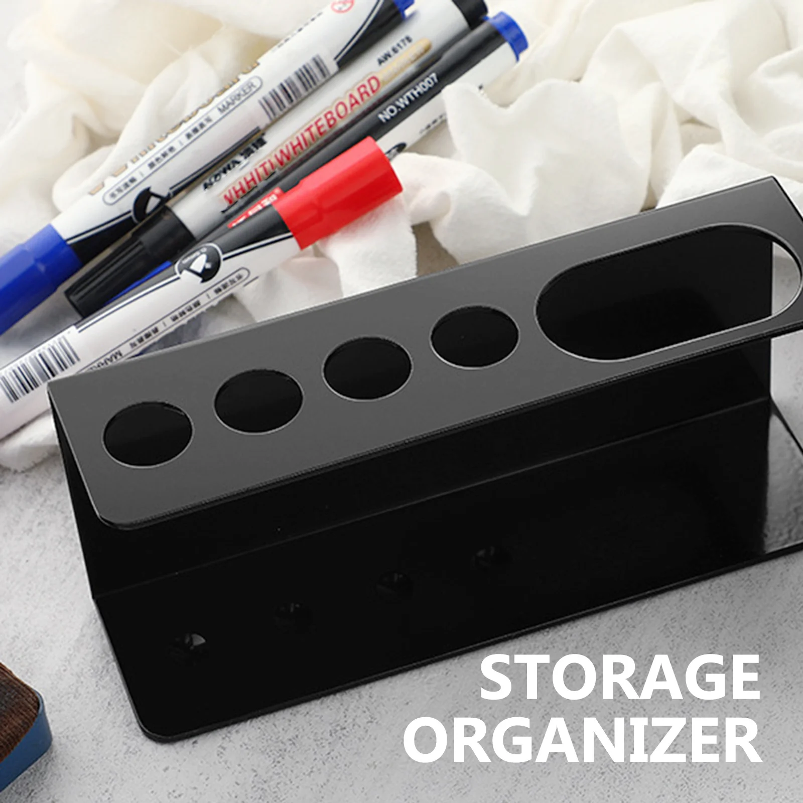 حامل القلم التخزين المنظم سعة كبيرة فرشاة حامل الحائط لوازم الفن مكتب الحاويات اللوحة المنظم ل #5