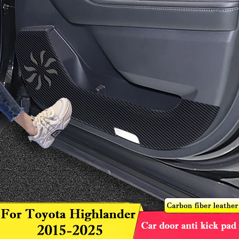 

Для Toyota Highlander 2015-2025 автомобильная дверь противоударная накладка кожаная внутренняя защита от грязи наклейка коврик авто Декор аксессуары