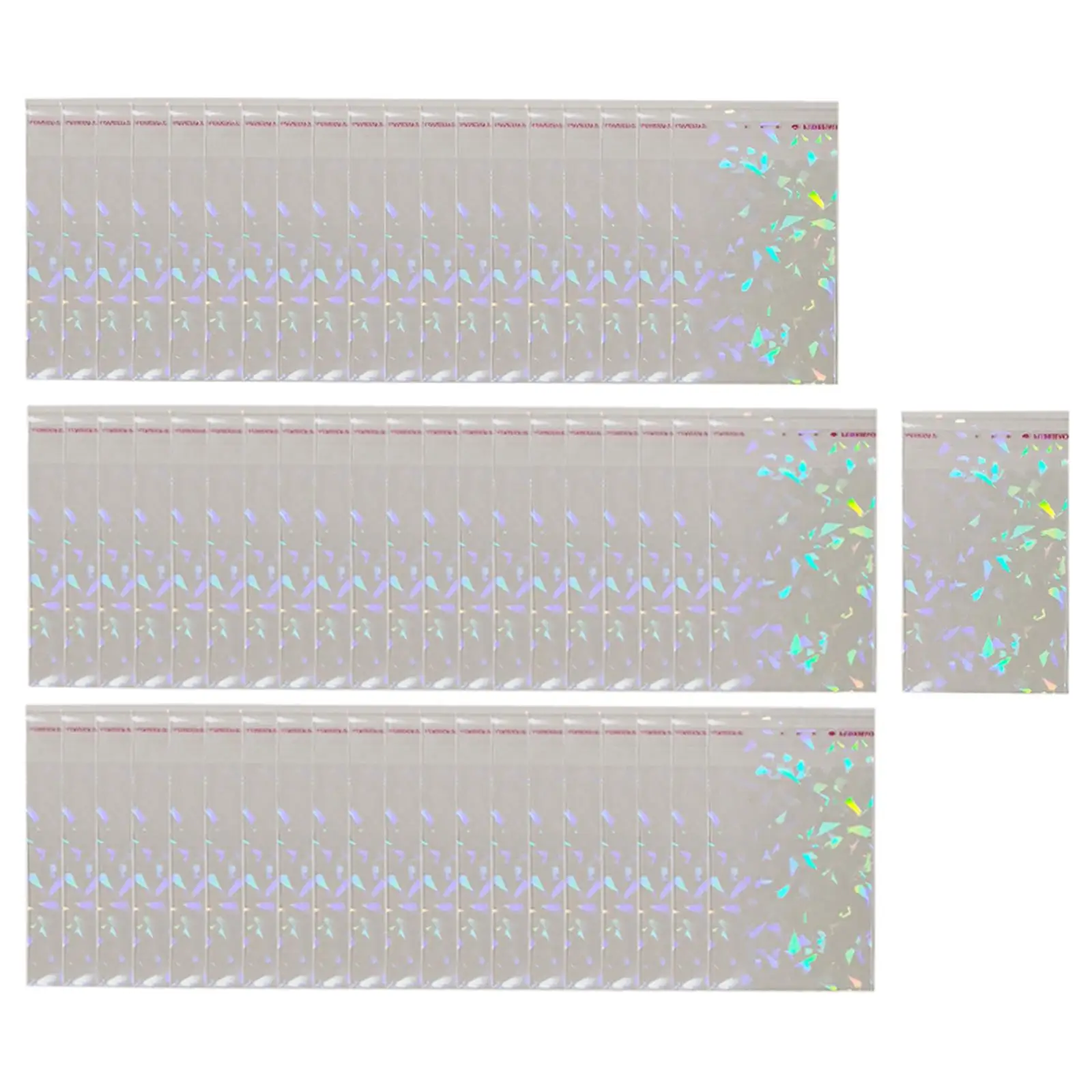 50 Pieces Transparent Photo Cards Holographic Card Trading Cards Film
