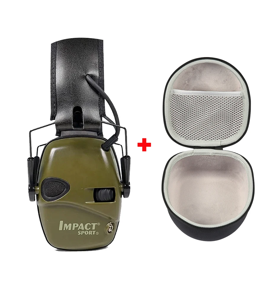 

NRR22dB Impact Sport Electronic Military Noise Reduction Earmuffs Shooting Protective Headset with ARM NEXT Storage Case