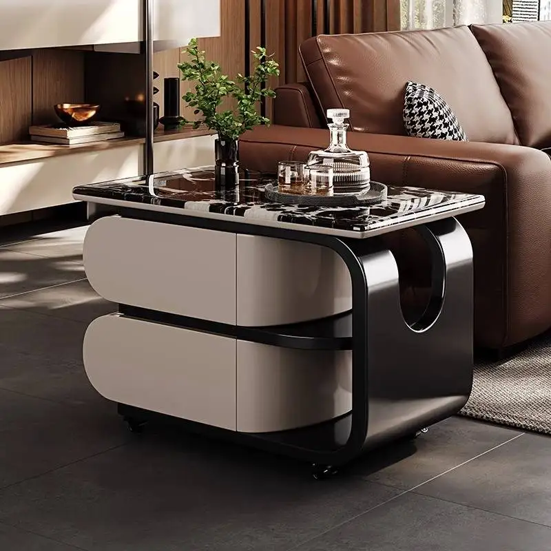 Mobile Assecorises Coffee Tables Luxury Black Shaped Center Coffee Tables Lateral Tumbler Petite Mesa De Centro Sala Furniture