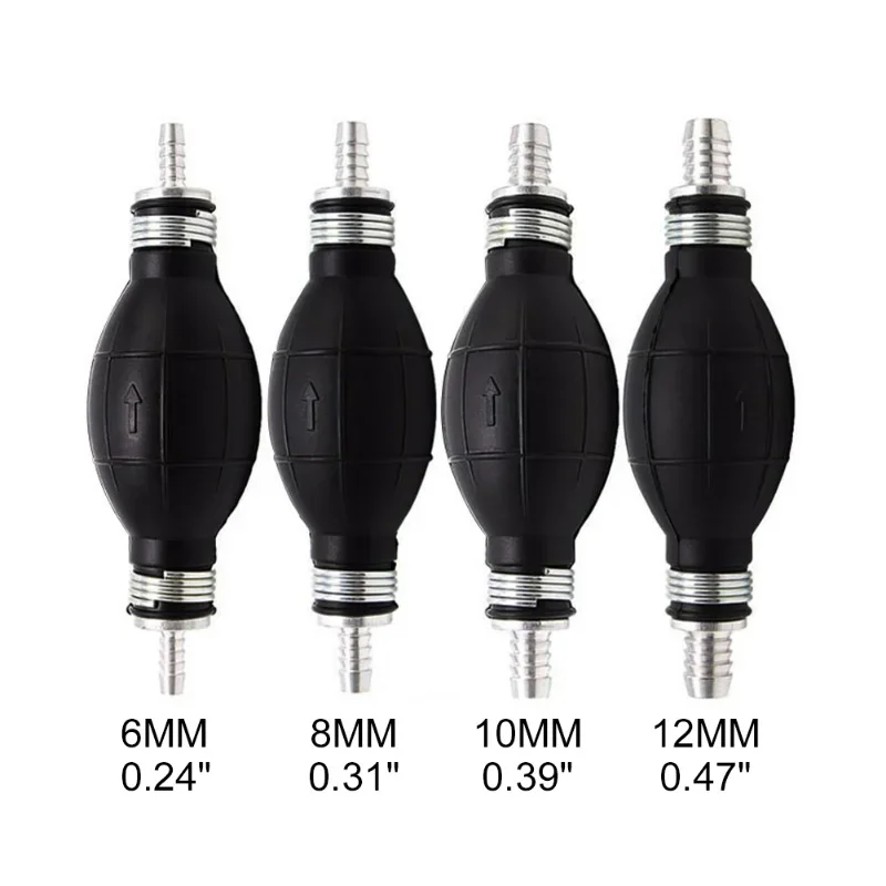 6/8/10/12mm Universal Fuel Pump Rubber Manual Liquid Oil Transfer Pump Petrol Diesel Hand Primer Bulb for Car Motorcycle Ship